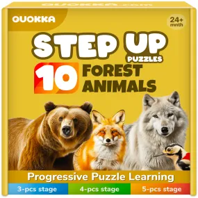 40 Piece Step Up Puzzles for Toddlers | Forest Animals