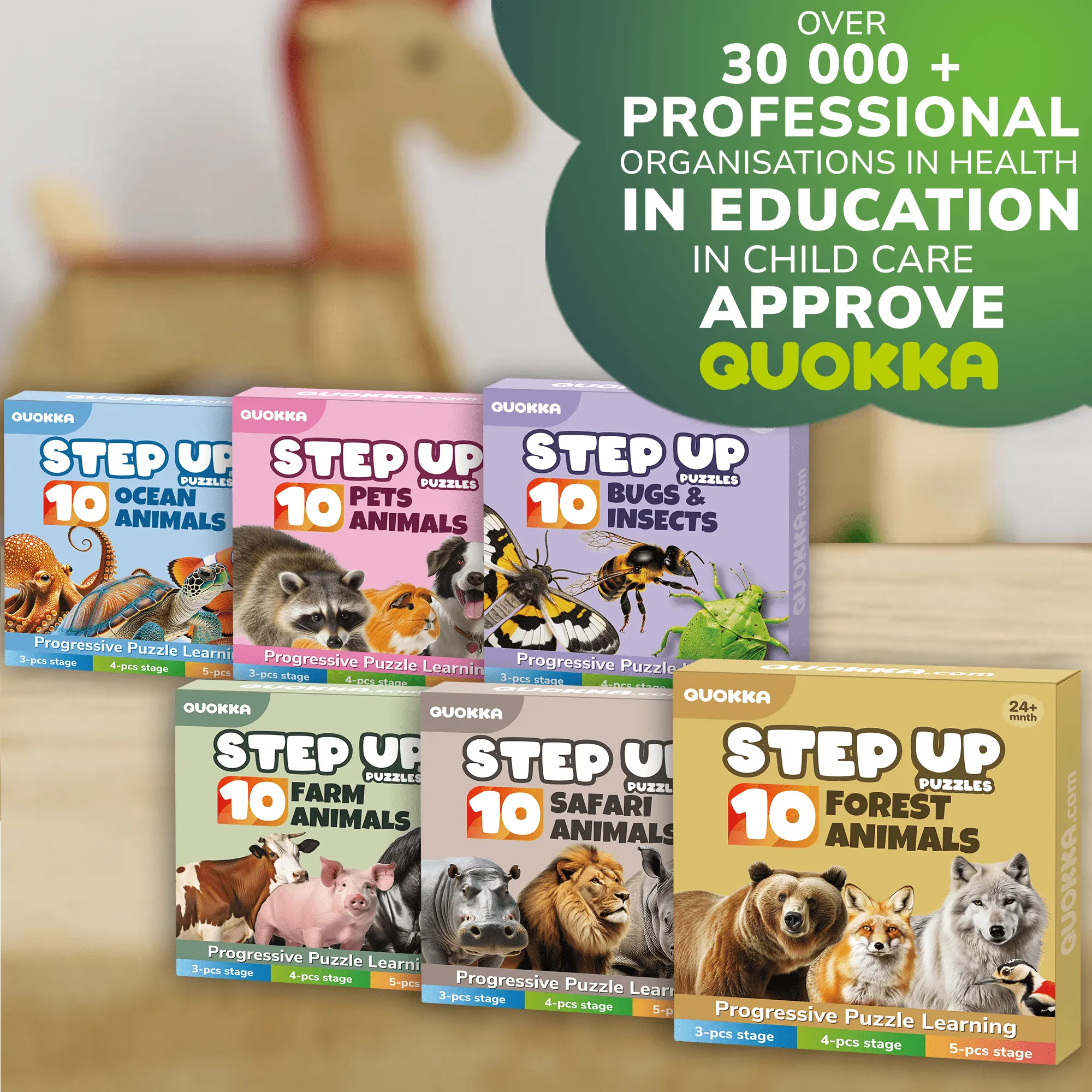 40 Piece Step Up Puzzles for Toddlers | Forest Animals