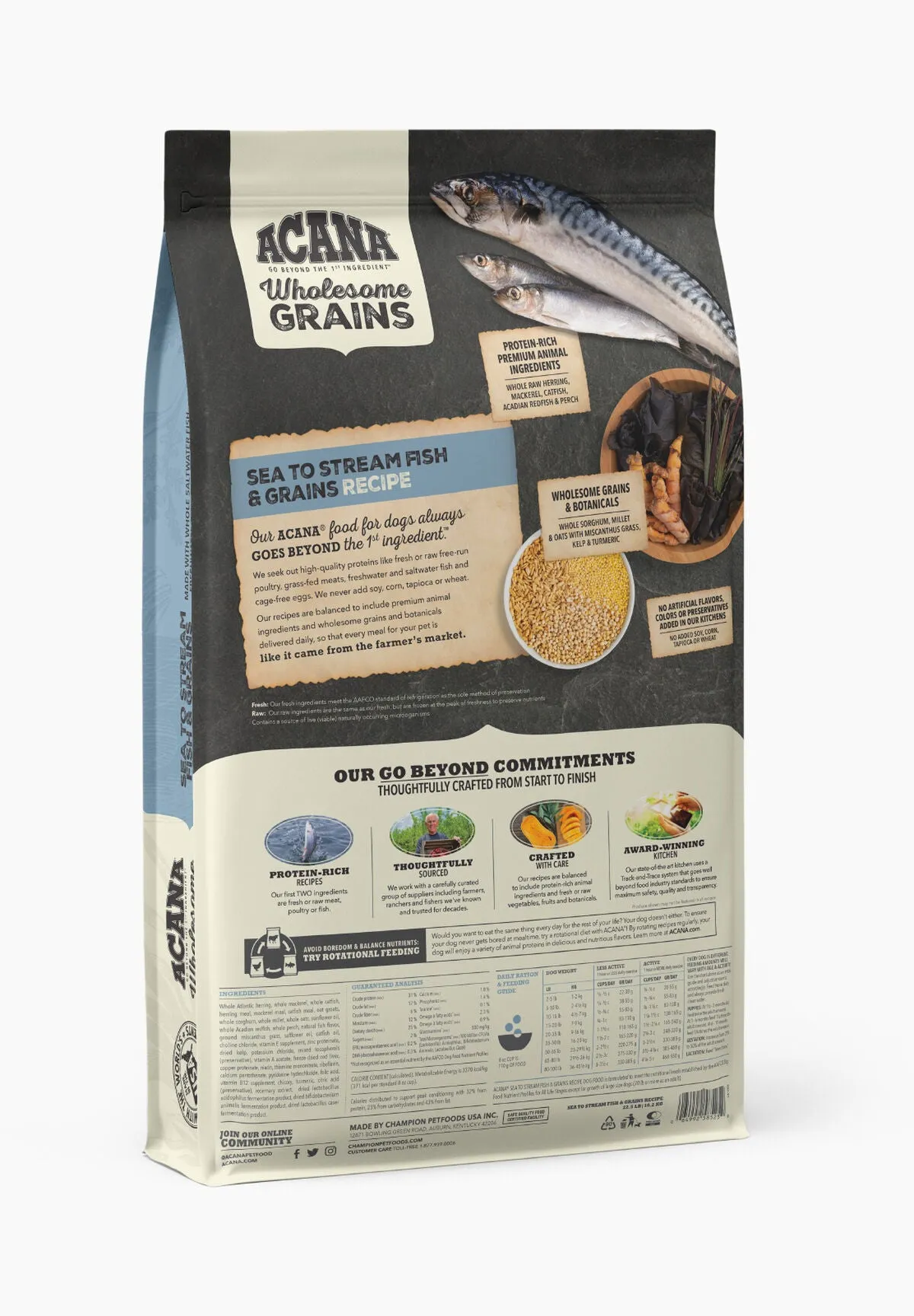 ACANA Wholesome Grains Sea to Stream Fish & Grains Recipe Dry Dog Food