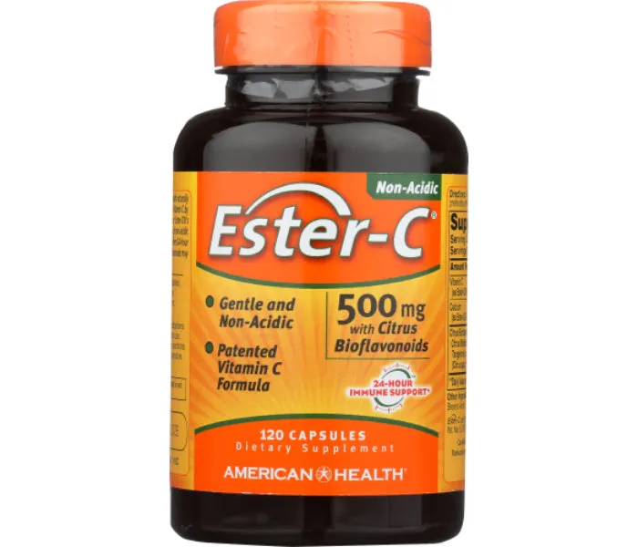 American Health - Ester C 500 Mg Citrus Bioflavonoids, 120 Capsules - Pack of 1