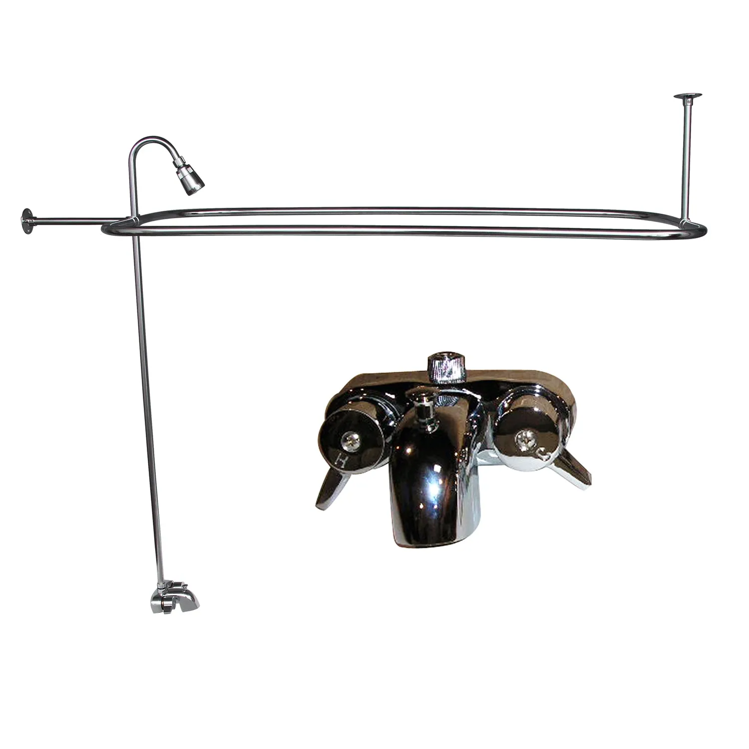 Anthea Acrylic Roll Top Tub Kit in Bisque – Polished Chrome Accessories