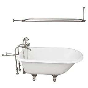 Antonio 55″ Cast Iron Roll Top Tub Kit – Brushed Nickel Accessories