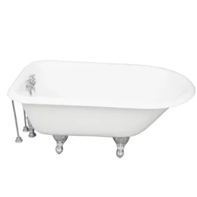 Antonio 55″ Cast Iron Roll Top Tub Kit – Polished Chrome Accessories