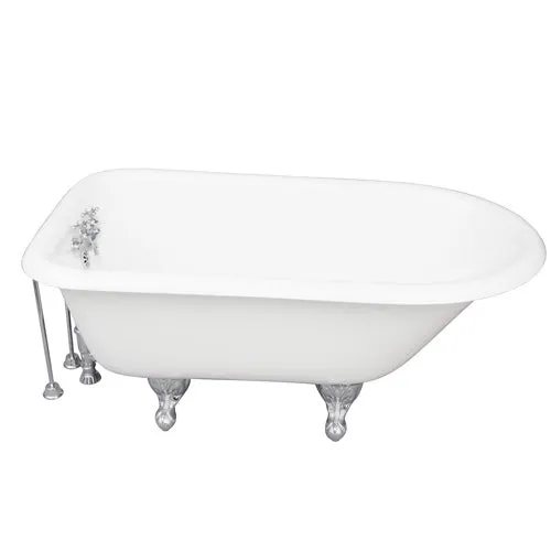 Antonio 55″ Cast Iron Roll Top Tub Kit – Polished Chrome Accessories