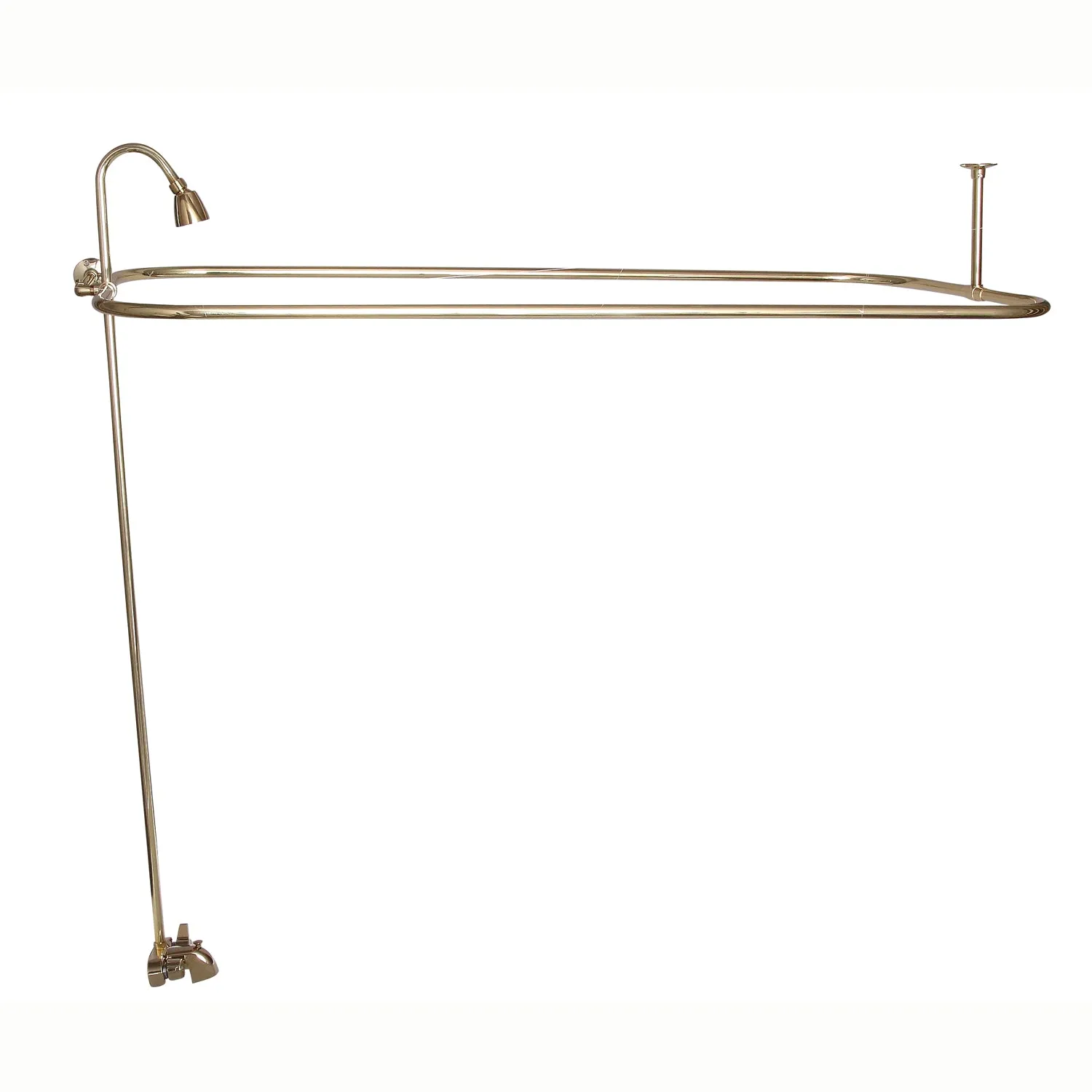 Antonio 55" Cast Iron Roll Top Tub Kit-Polished Brass Accessories