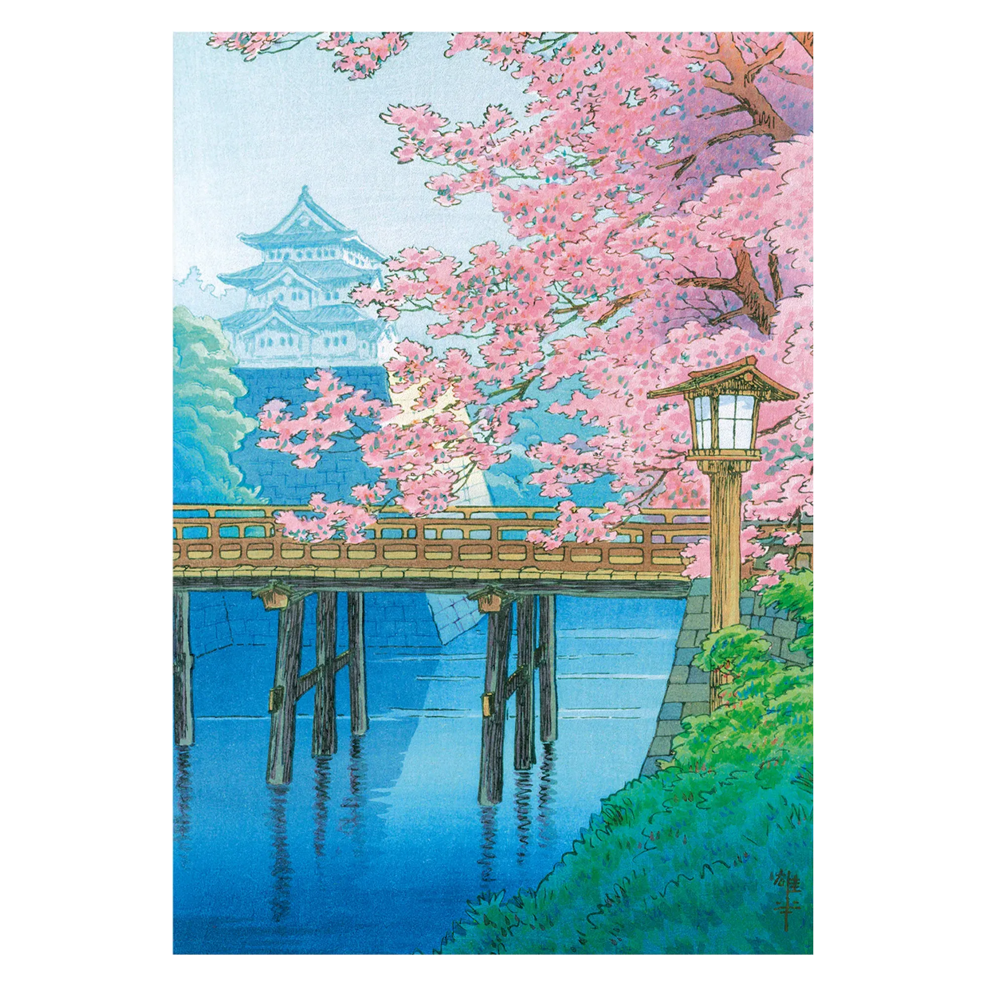 Art Print - Castle and Cherry Blossoms