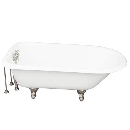 Bartlett 60″ Cast Iron Roll Top Tub Kit – Brushed Nickel Accessories