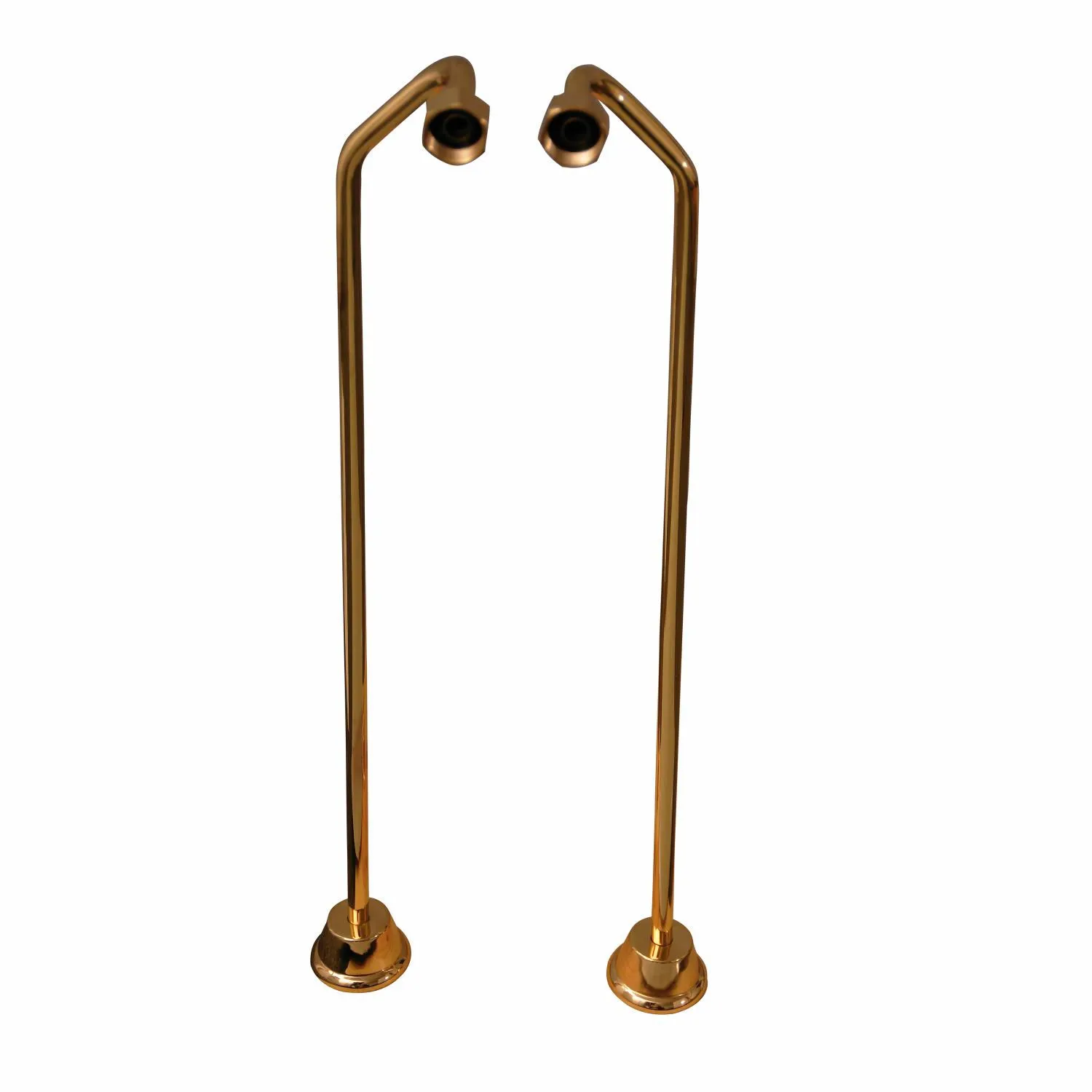 Bartlett 60" Cast Iron Roll Top Tub Kit-Polished Brass Accessories