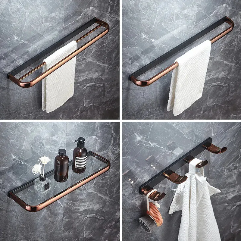 Bath Hardware Accessory Brass Towel Rack Corner Shelf Bath Accessory