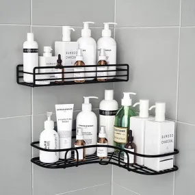 Bathroom Shower Wall Mount Shampoo Storage Holder With Suction Cup