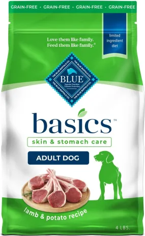 Blue Buffalo Basics Skin & Stomach Care Adult Grain-Free Lamb & Potato Recipe Dry Dog Food