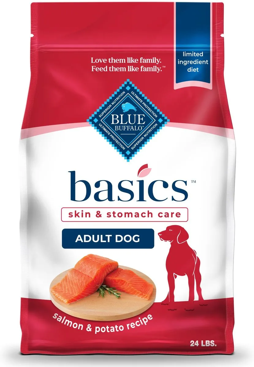 Blue Buffalo Basics Skin & Stomach Care Adult Salmon & Potato Recipe Dry Dog Food