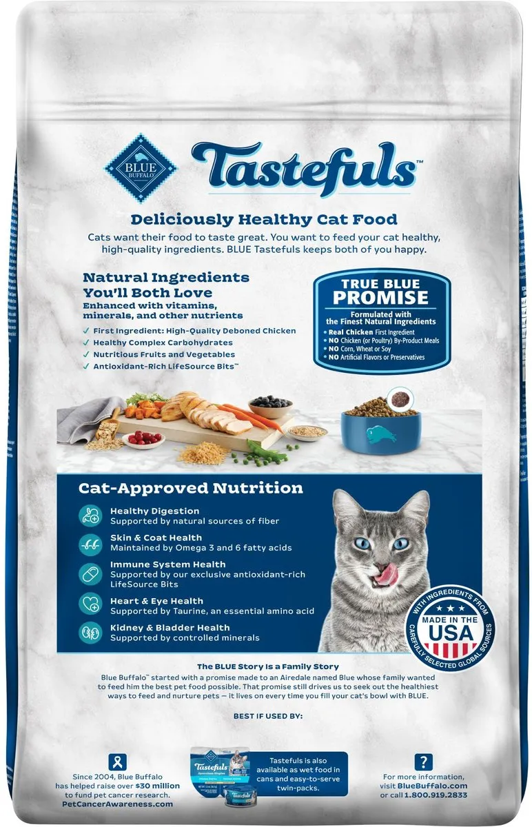 Blue Buffalo Tastefuls Indoor Adult Cat Chicken & Brown Rice Recipe Dry Food