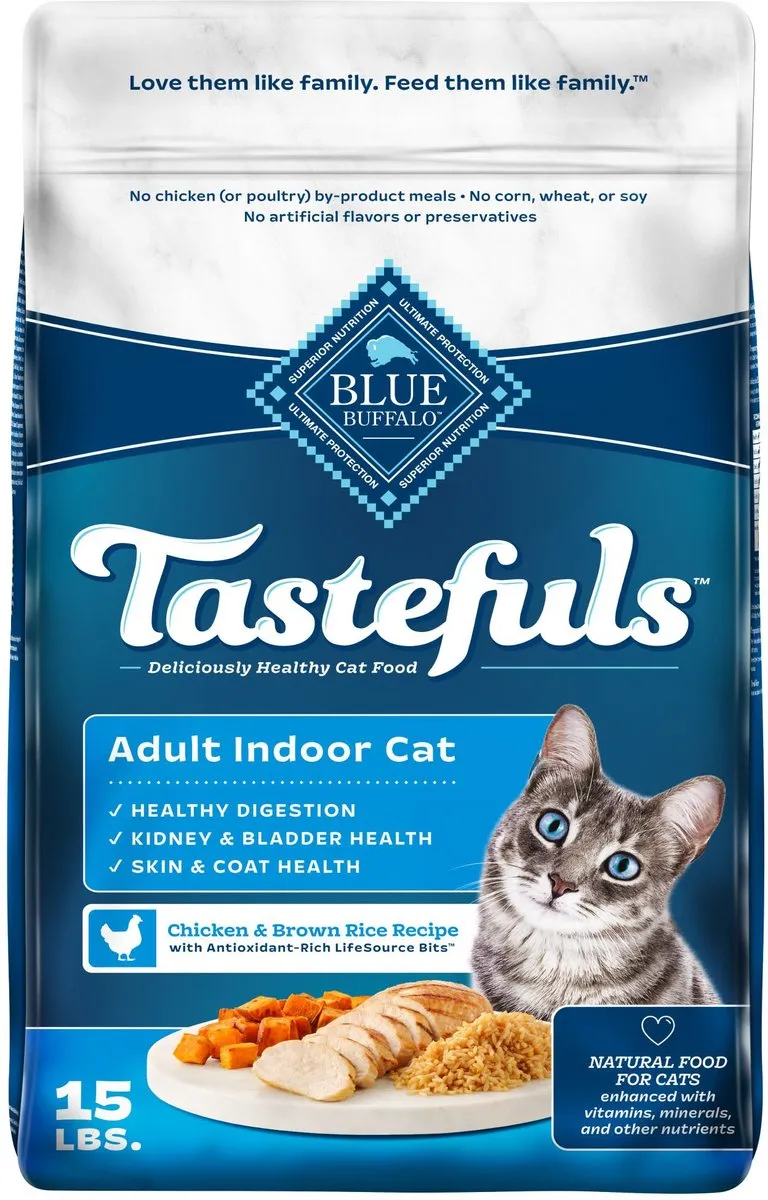 Blue Buffalo Tastefuls Indoor Adult Cat Chicken & Brown Rice Recipe Dry Food