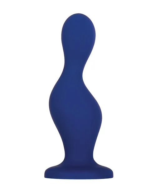 Blue Silicone Vibrating Stroker Gender X In's & Out's