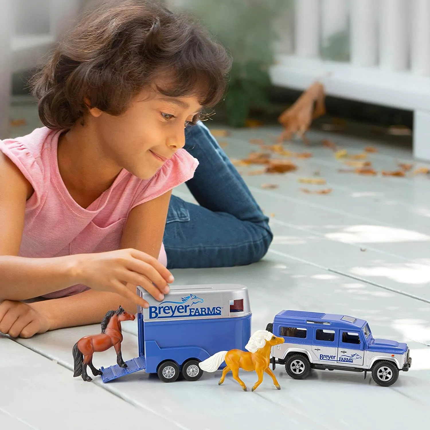 Breyer Farms Land Rover and Tag-A-Long Trailer