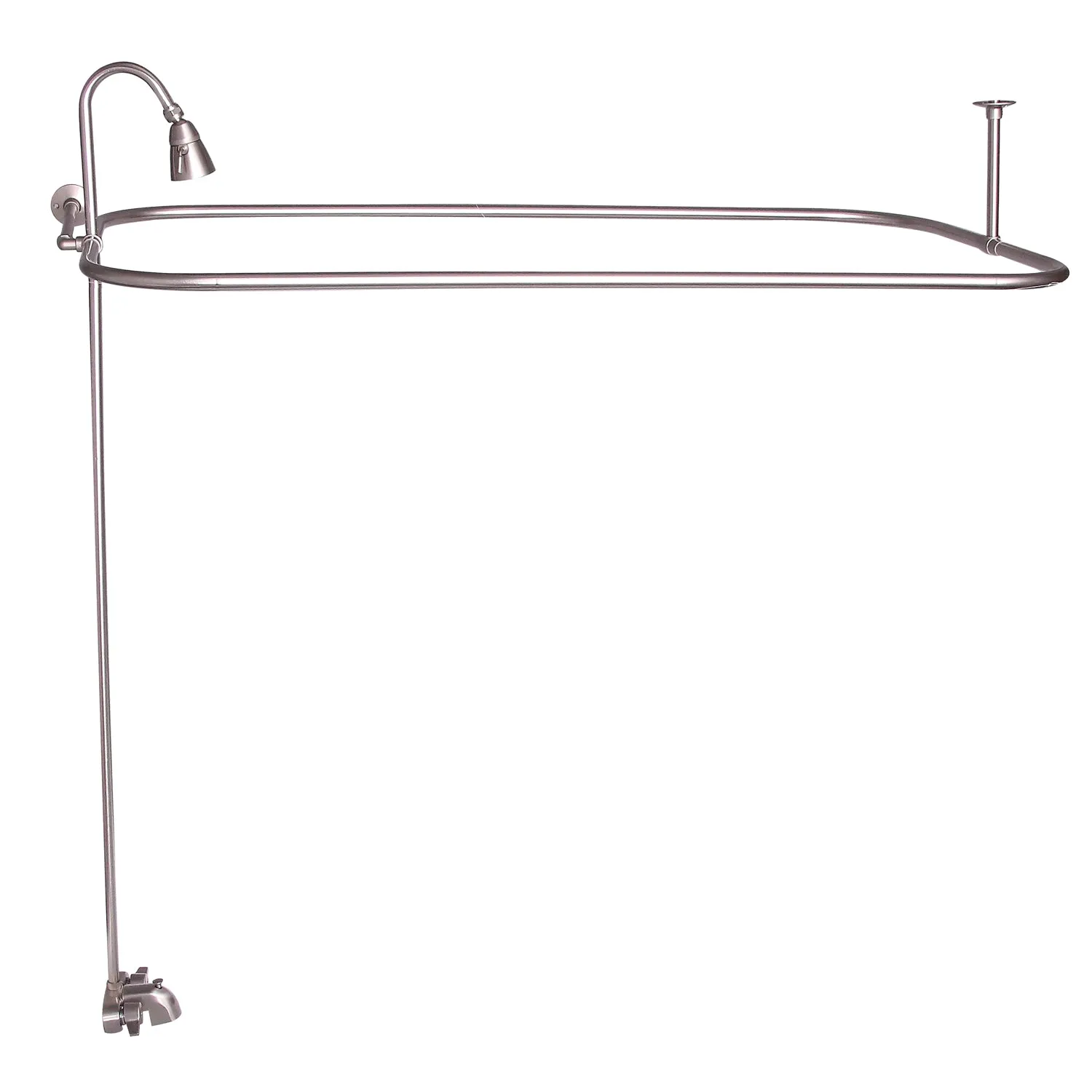 Brocton 65″ Cast Iron Roll Top Tub Kit – Brushed Nickel Accessories