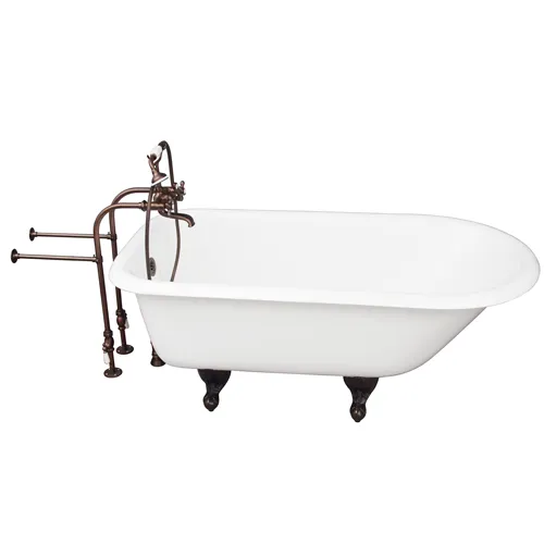 Brocton 65″ Cast Iron Roll Top Tub Kit – Oil Rubbed Bronze Accessories