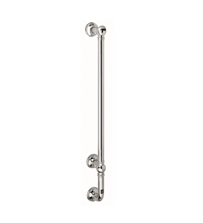 BTR9 Electric vertical wall mounted single bar heated towel rail in solid brass