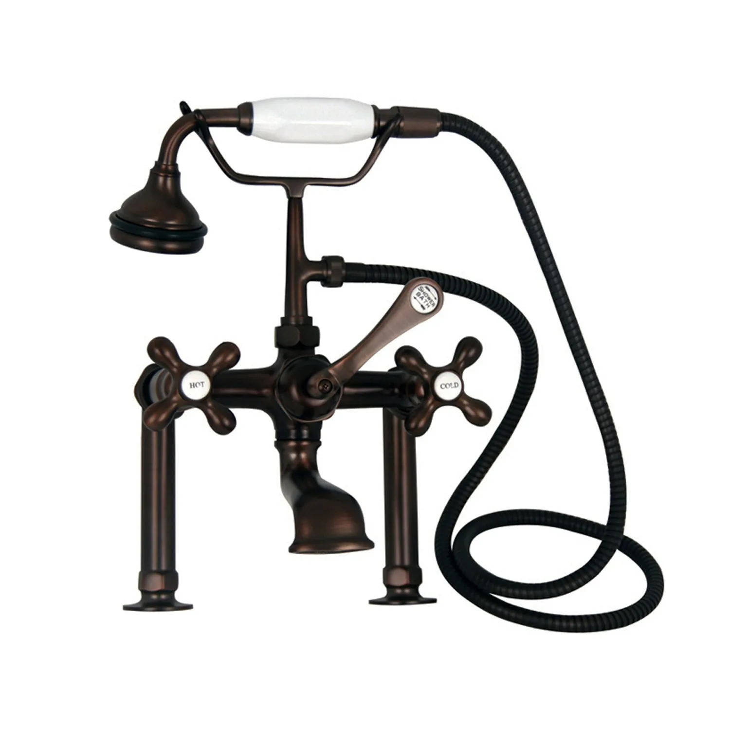 Cadmus 67″ Cast Iron Roll Top Tub Kit – Oil Rubbed Bronze Accessories