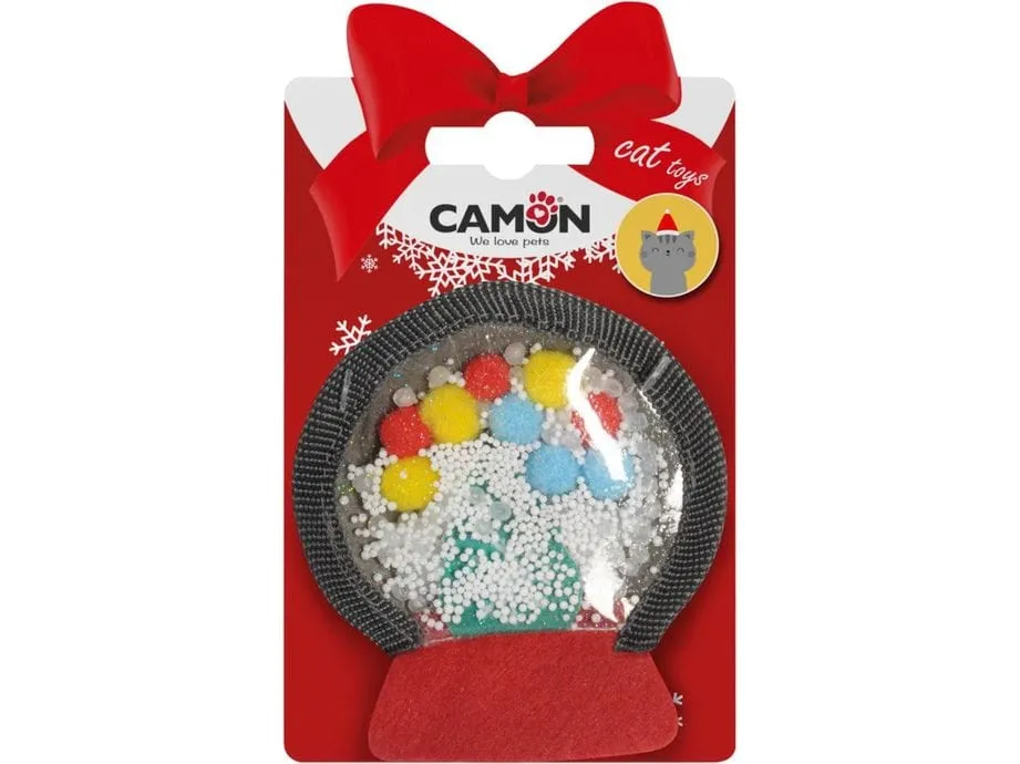 Cat toy- 2 multicolor subjects with white mini marbles