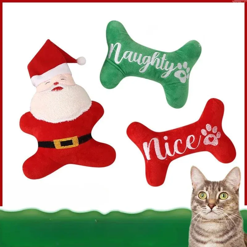 Christmas Chew Toys for Cat & Dog