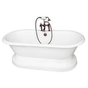 Columbus 61″ Cast Iron Double Roll Top Tub Kit – Oil Rubbed Bronze Accessories