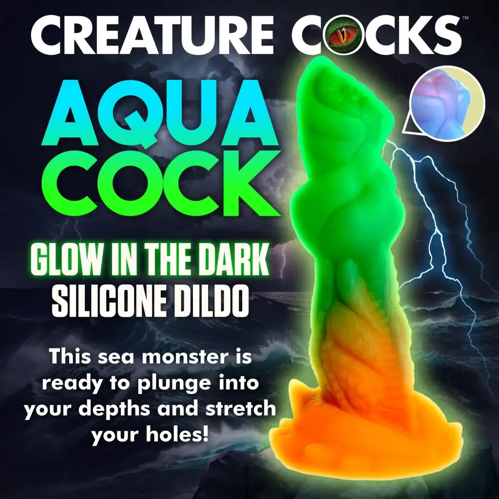 Creature Cocks Aqua-Cock Glow-in-the-Dark Silicone Dildo