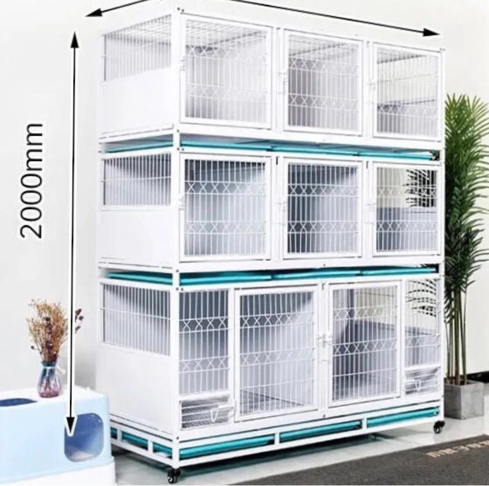 DIVA Range • Multipurpose 3 Level 8 Spaces Breeders multi purpose Dog Crate Cage