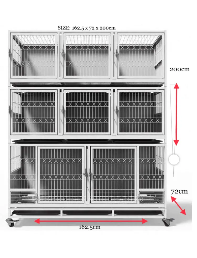 DIVA Range • Multipurpose 3 Level 8 Spaces Breeders multi purpose Dog Crate Cage