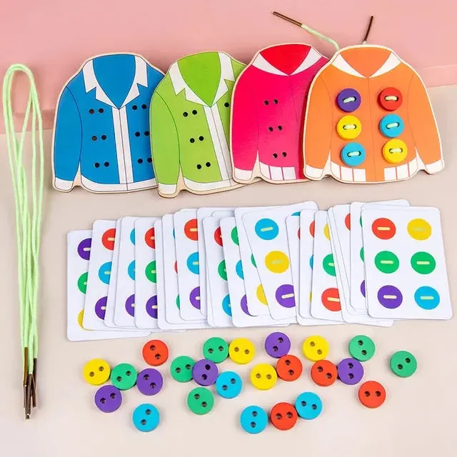 Early Education Clothes Button Matching Toy