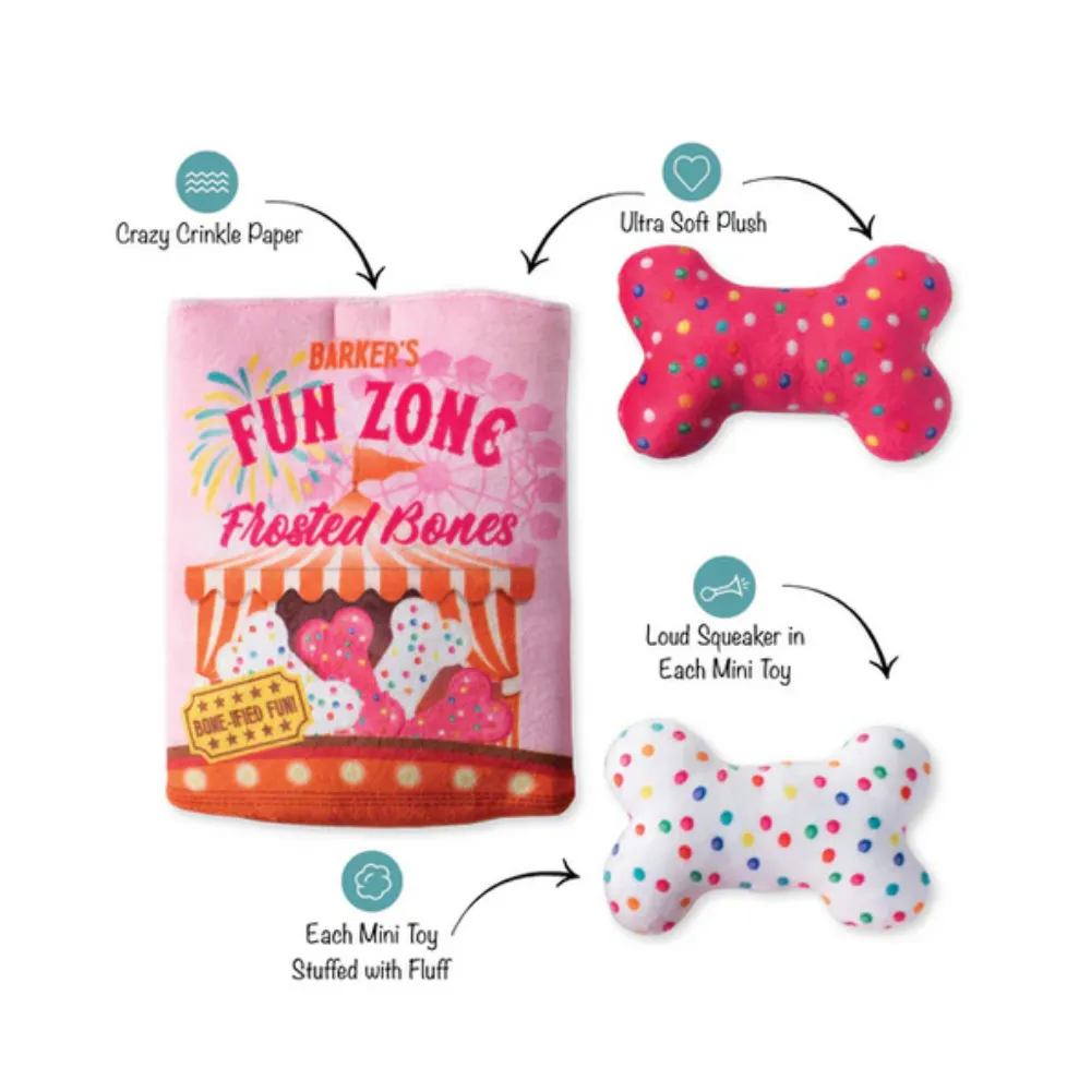 Fun Zone Bones Plush Interactive Dog Toy