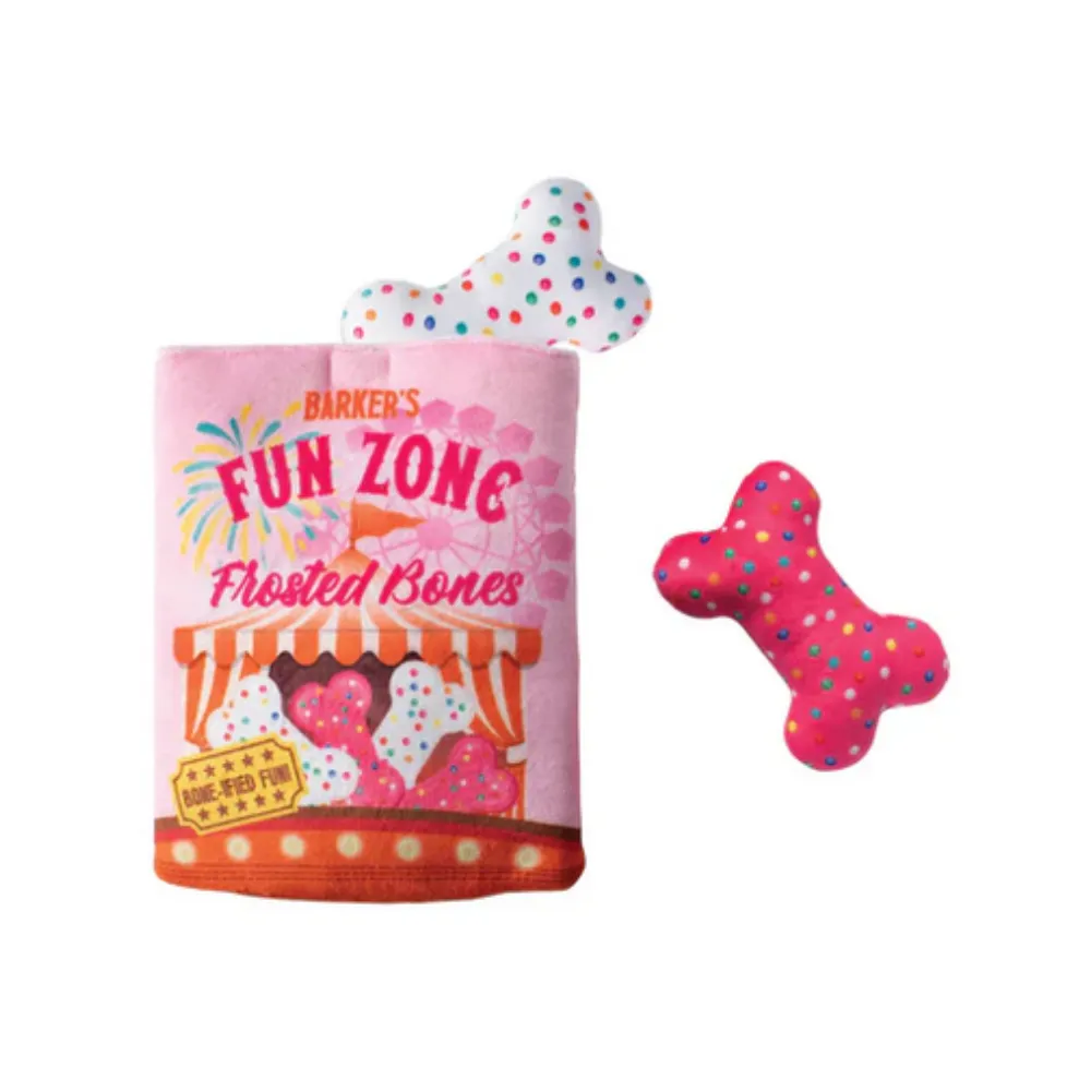 Fun Zone Bones Plush Interactive Dog Toy