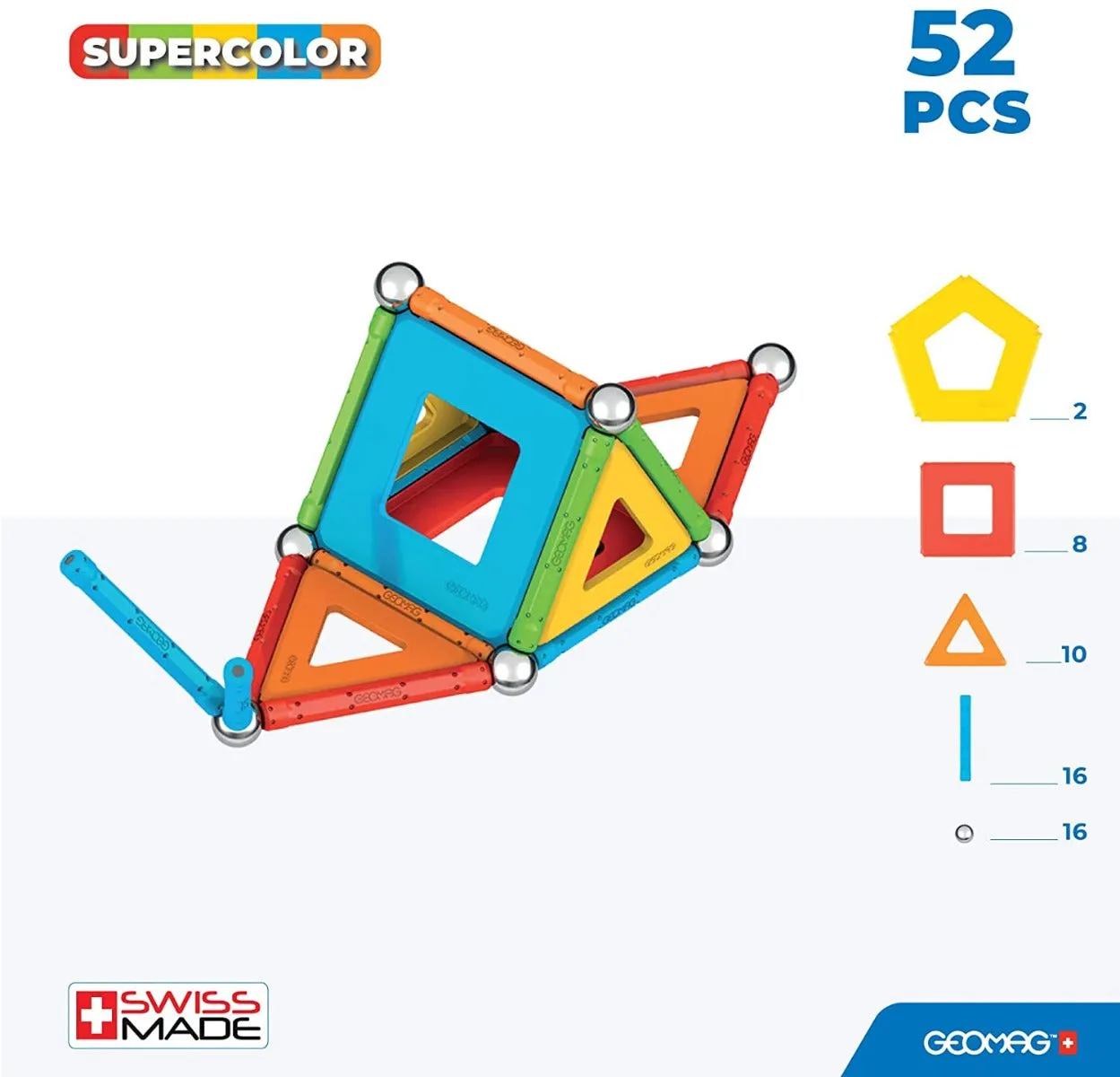 Geomag 378 Supercolor Panels Eco 52 pcs