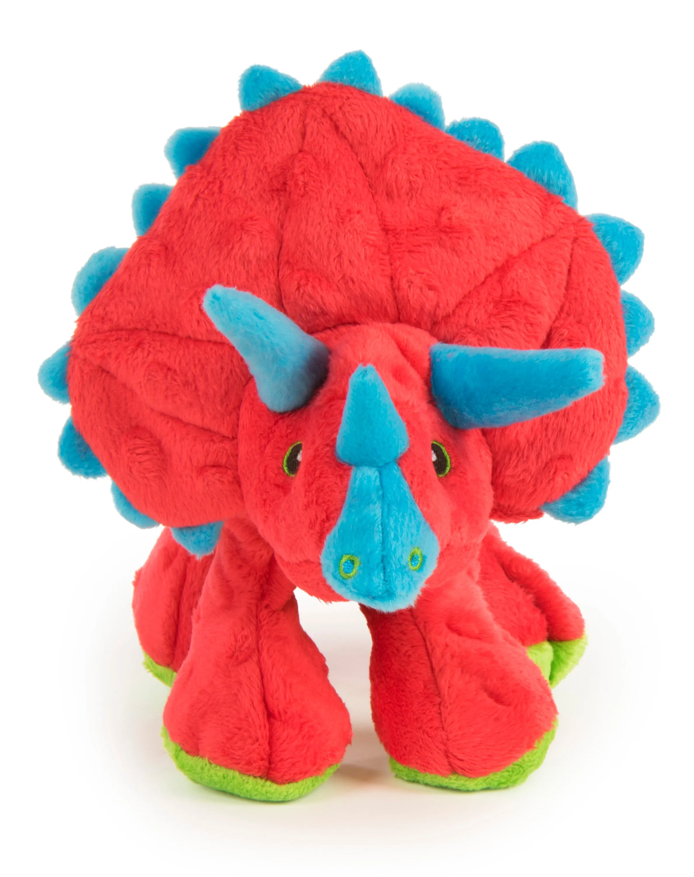 goDog - Dinos Frills Squeaker Plush Pet Dog Toy