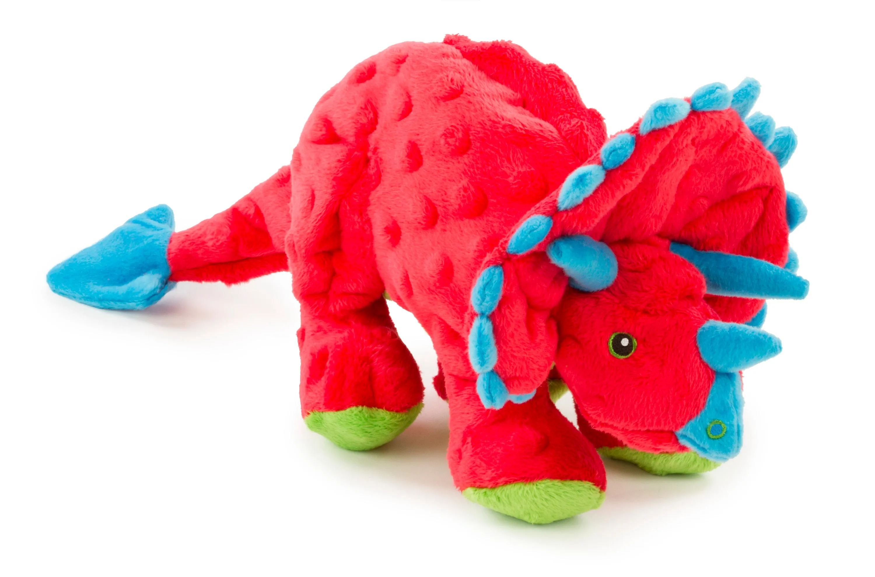 goDog - Dinos Frills Squeaker Plush Pet Dog Toy