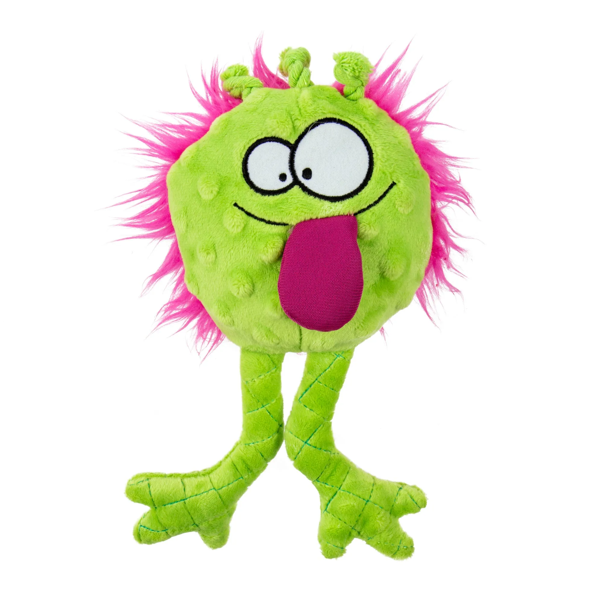 goDog - PlayClean Germs Squeaker Plush Dog Toy