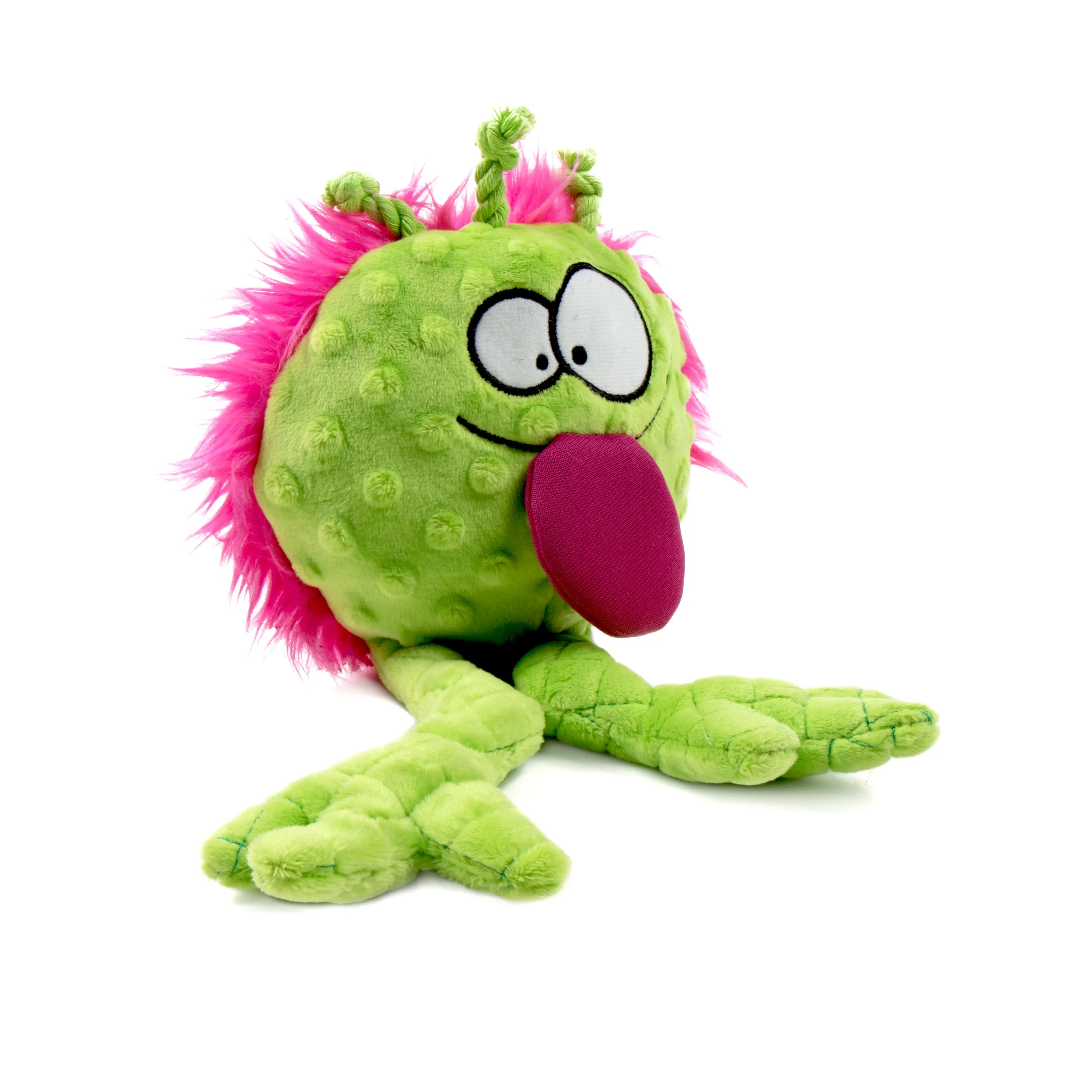 goDog - PlayClean Germs Squeaker Plush Dog Toy