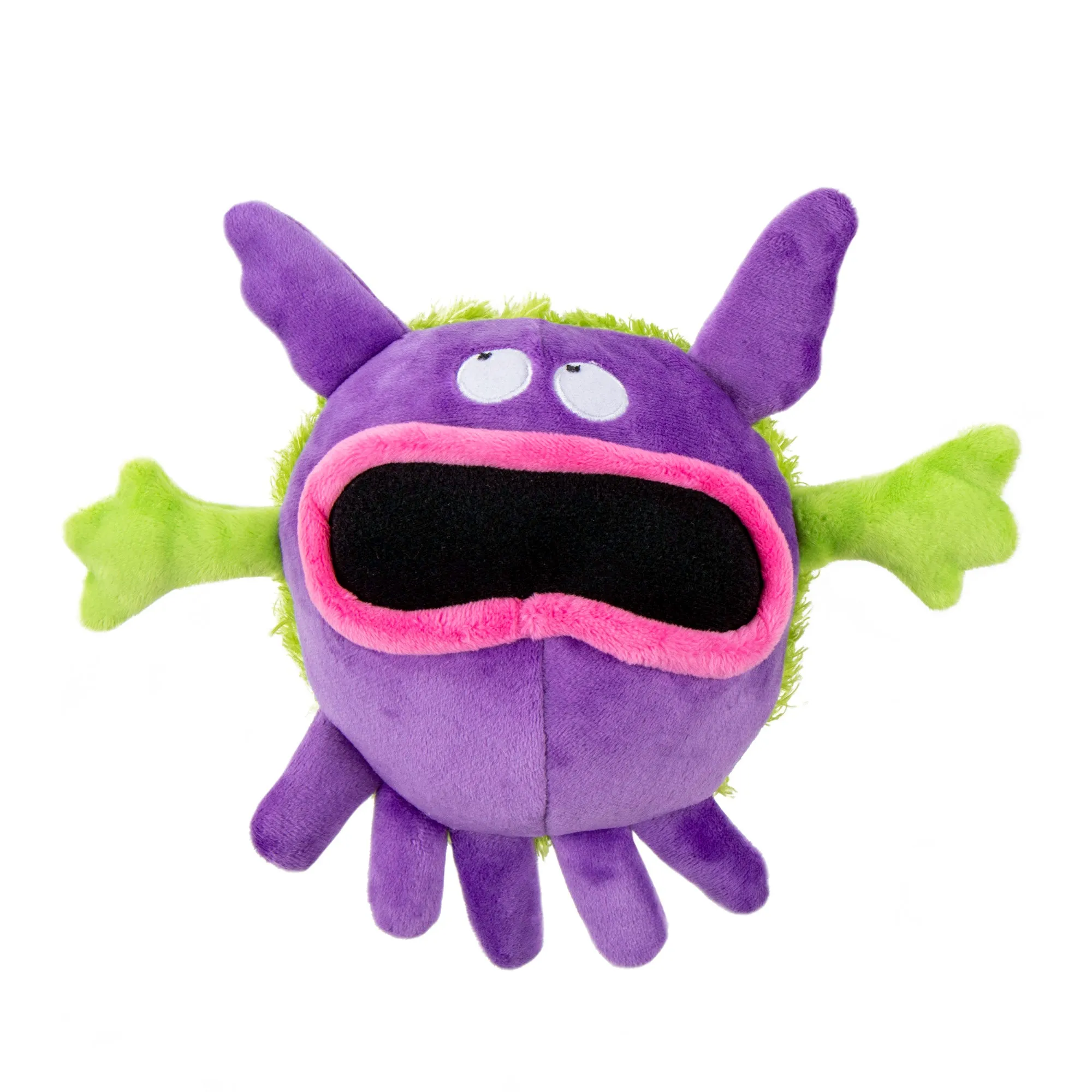 goDog - PlayClean Germs Squeaker Plush Dog Toy