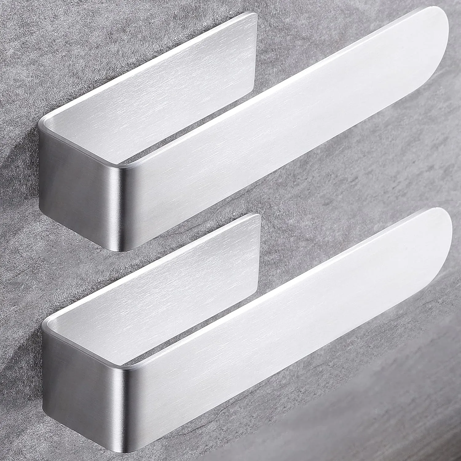 Hand Towel Holder - Self Adhesive Bathroom Towel Bar Stick on Wall,  304 Stainless Steel - 2 Pcs