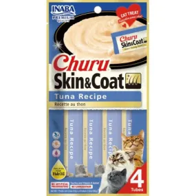 Inaba Churu Skin & Coat Tuna Recipe Cat Treat 2oz