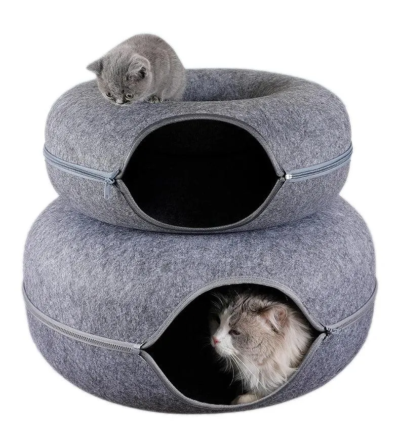 Interactive Cozy Cat Tunnel Bed Combo