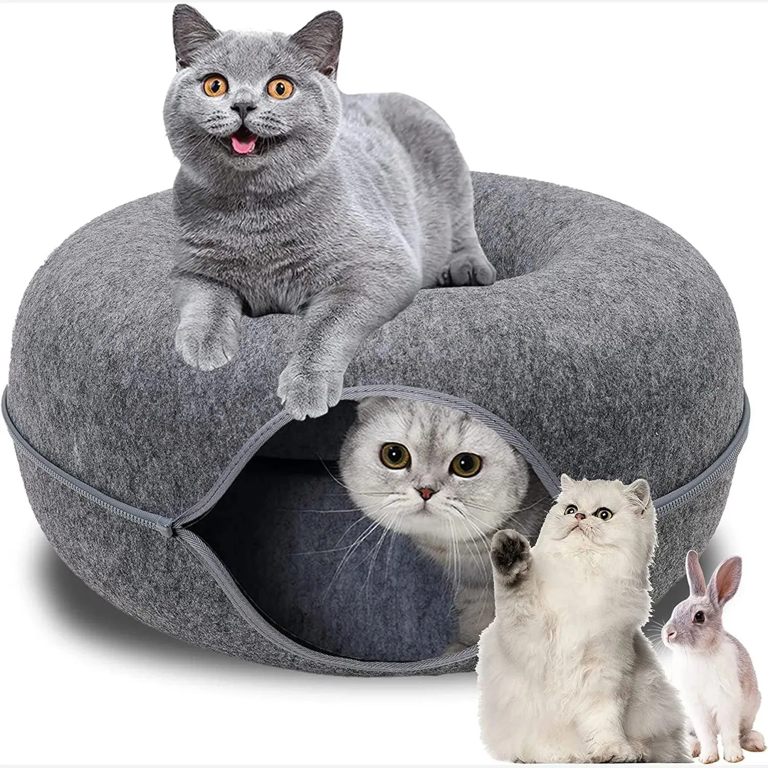 Interactive Cozy Cat Tunnel Bed Combo