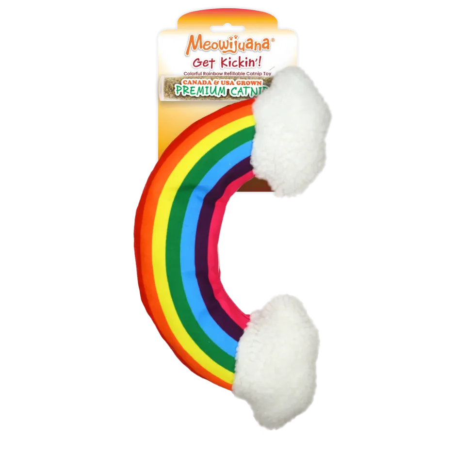 Meowijuana Get Kickin' Refillable Rainbow Kicker Catnip Cat Toy