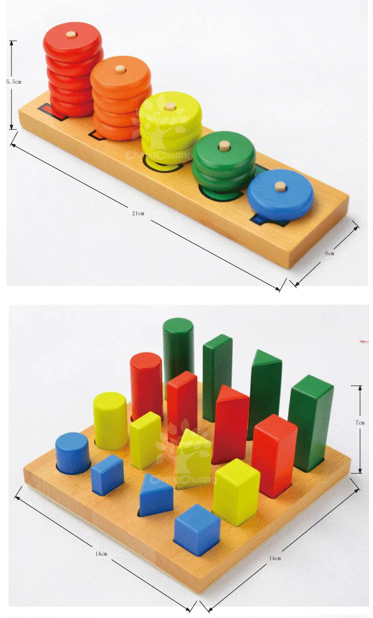 Montessori Baby Oak Educational Wooden Toys (12 types in a set