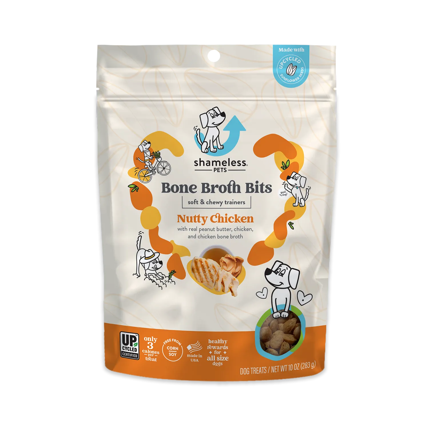 Nutty Chicken Bone Broth Bits Dog Training Treats