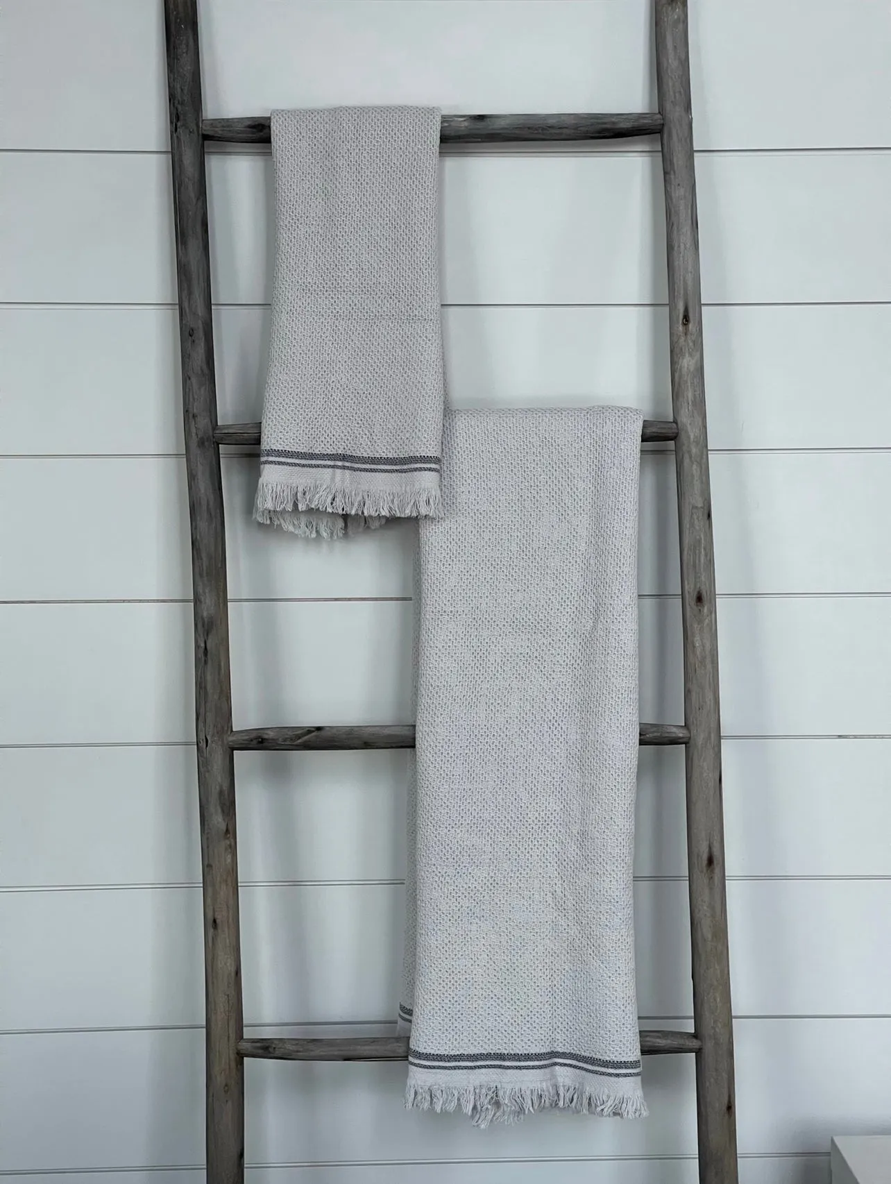 PARGA WAFFLE TURKISH TOWEL - STONE GREY