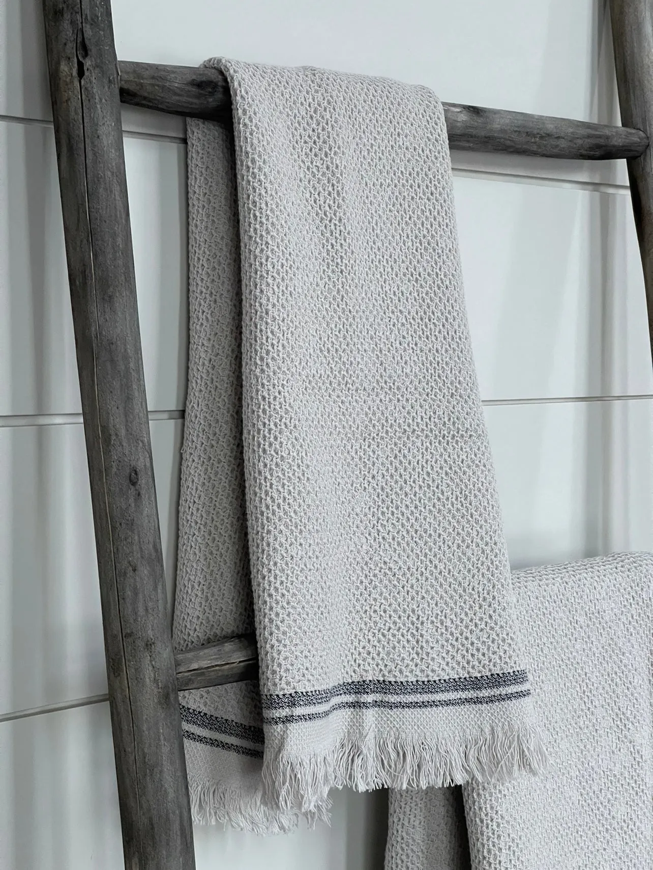 PARGA WAFFLE TURKISH TOWEL - STONE GREY