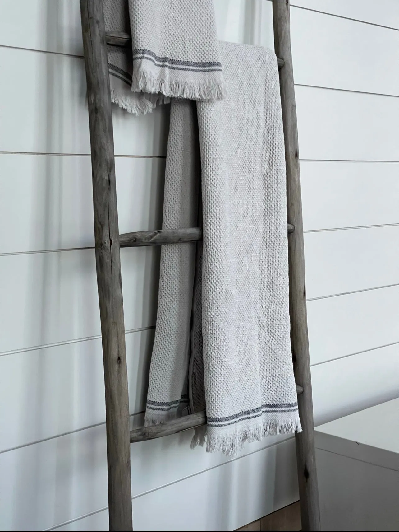 PARGA WAFFLE TURKISH TOWEL - STONE GREY