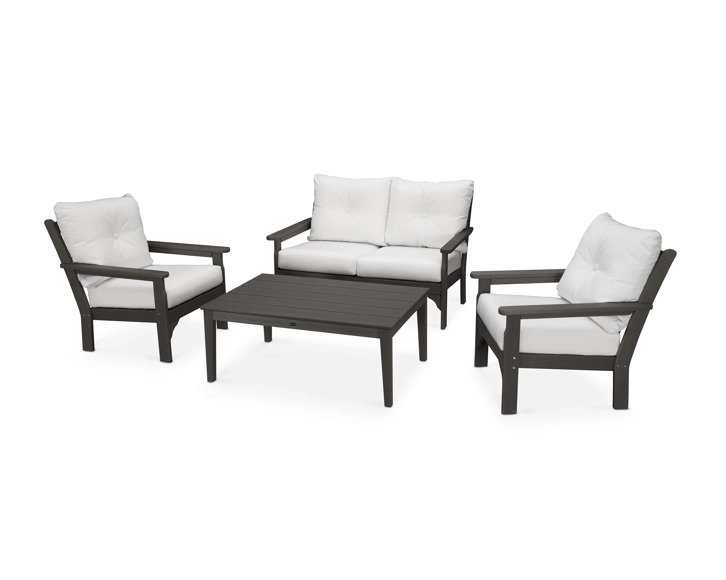 POLYWOOD® Vineyard 4-Piece Deep Seating Set in Vintage